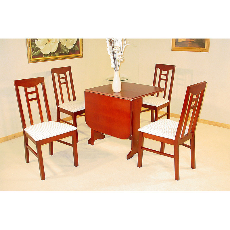 Liverpool Extendable Dining Table and 4 Chairs, Mahogany
