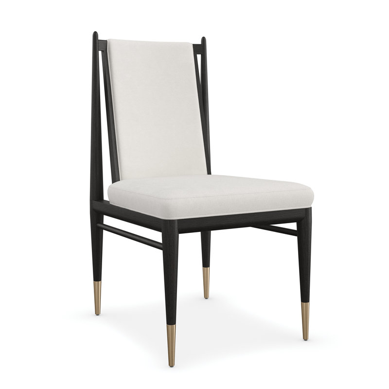 Unity 19.25'' H Upholstered Oak Side Chair, Cinder