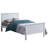 White Solid Wood Panel Twin Bed