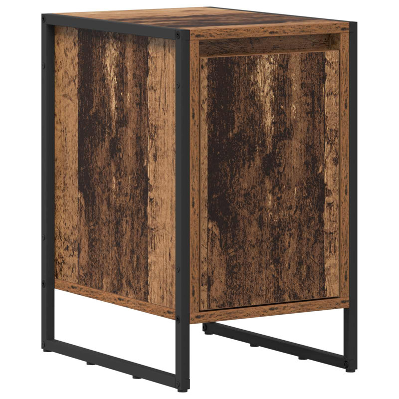 39.5cm W Manufactured Wood Bedside Table, Old Wood