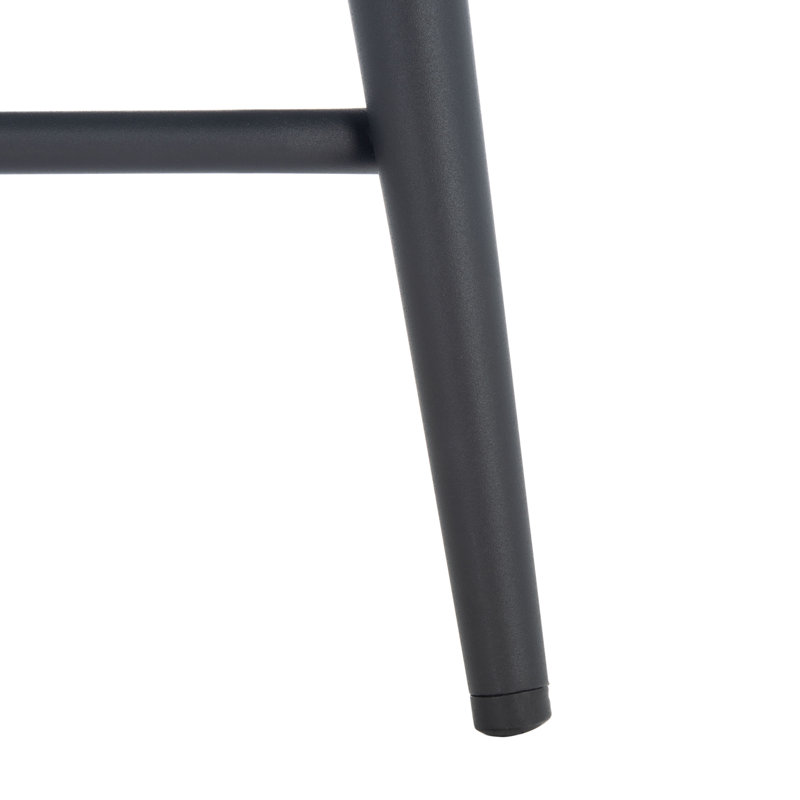 Hallberg Upholstered Counter Stool with Metal Frame, Ivory