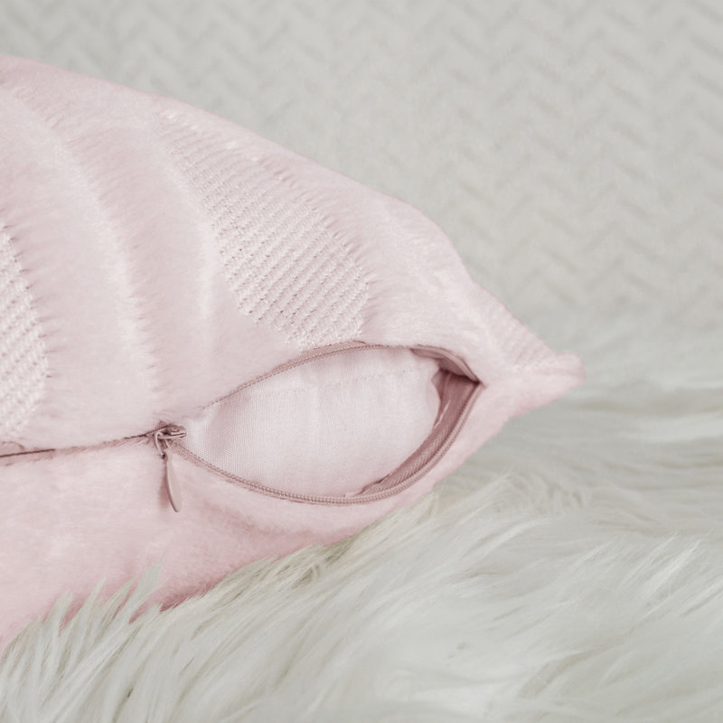 Housses de coussin en fausse fourrure Tatami, Pêche rosée