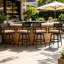 Tabourets de bar pivotants d'extérieur haut de gamme en aluminium avec coussin Sunbrella®-123417633-130915331