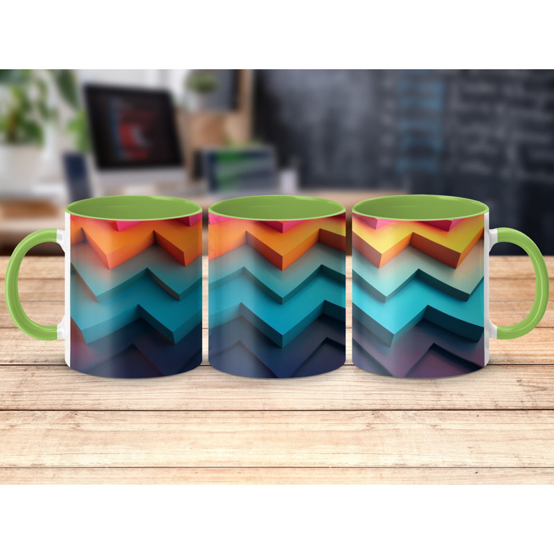 Ceramic Coffee Mug, Light Green