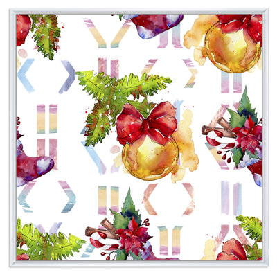 «Christmas Winter Holiday Symbols», impression sur toile