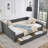 Daybed With Trundle Upholstered Tufted Sofa Bed-20550566-20550562