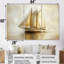 Ensemble de décorations murales bateau à voile blanc Aegean Greek Trireme-107183184-107183179