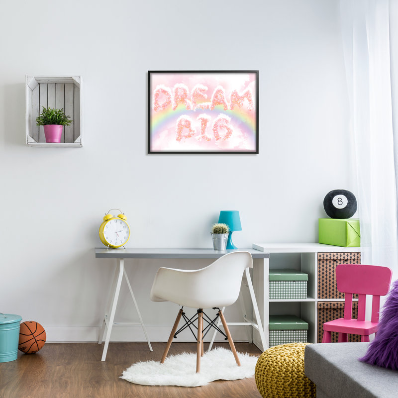 Dream Big Sparkle Cloud, Giclée encadrée noir minuit, H 24 po x l 30 po x P 1,5 po