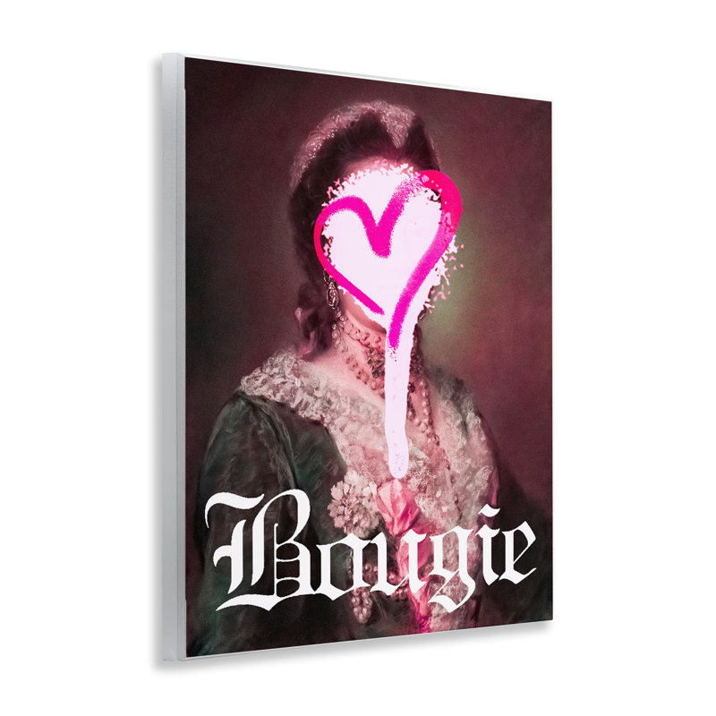 Plaque murale Bougie, portrait classique, par Lil 'Rue