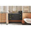 Meuble-lavabo moderne en MDF et fer noir avec lavabo en céramique, solution de rangement peu encombrante