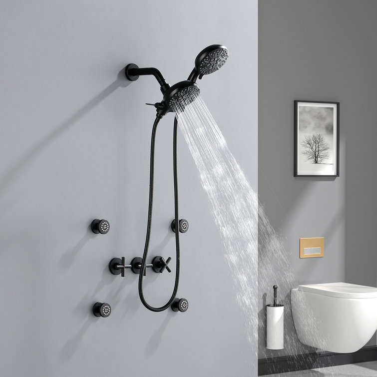 Shower System, 3-Function Wall Mounted Shower Faucet Set for Bathroom –  SHAMANDA