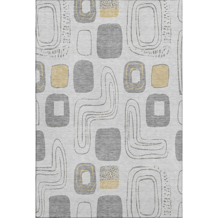 Premium Machine Washable Slesnick AMF1670 Geometric Rug