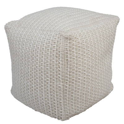Woven Cotton/Poly Pouf