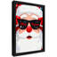 Cadre noir, lunettes de soleil du père Noël, art mural, impression festive et amusante-121052814