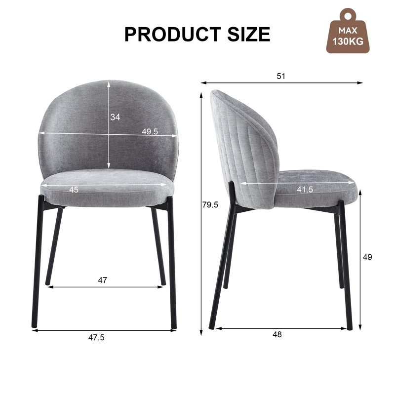 4 -Person Dining Set, Black