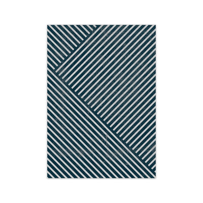 Navy Blue Abstract A - Print