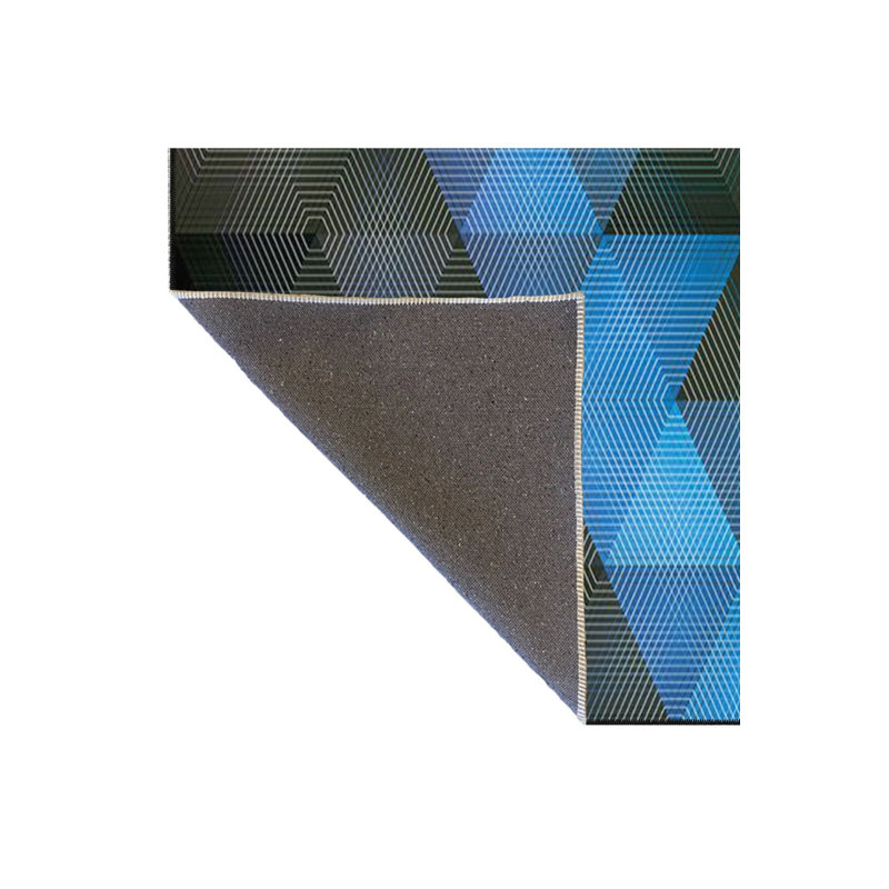 Triangle Motif Patterned Woven Base Machine Washable Rug, Rectangle 3'3" x 4'11" Rug Pad Included