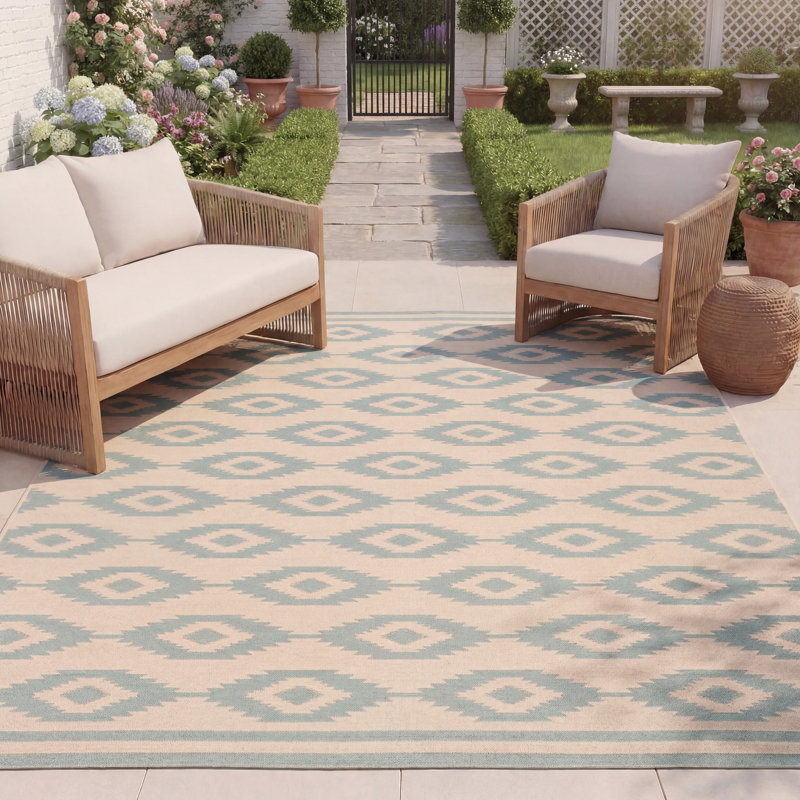 Devito Southwestern Indoor/Outdoor Area Rug, Rectangle 8' x 10'