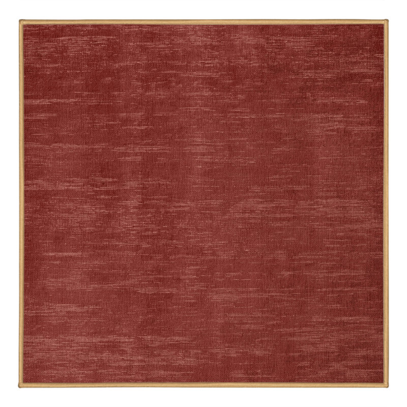 Machine Washable Solid Brown Area Rug, Square 8'