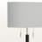 Patwin 60"H Floor Lamp, Nickel Metal & Grey Shade