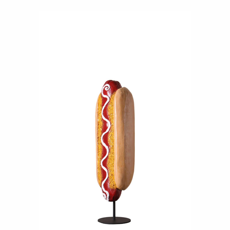Statue de petit hot-dog sur base