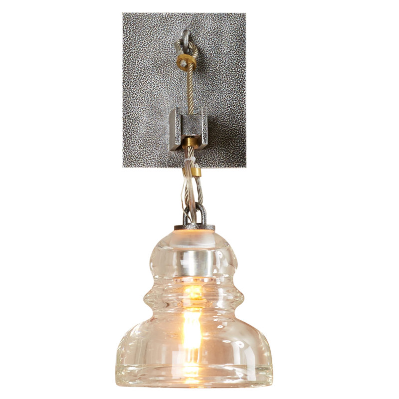 Menlo Park 1 Light Wall Sconce, Silver