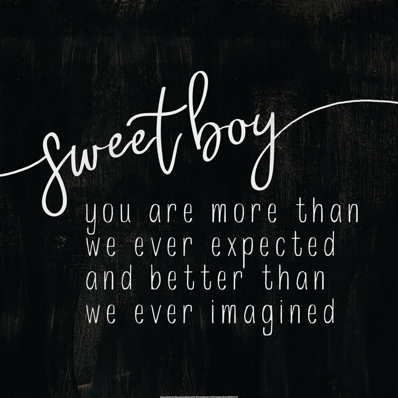 Sweet Boy - Wrapped Canvas Print, 30cm H x 30cm W x 3.8cm D