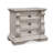 Bryl Oversize Nightstand, 3 Drawers With Bronze Knobs, Antique White