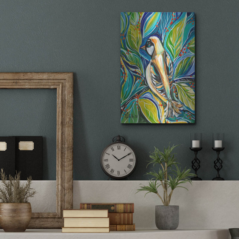 " Tribal Bird " by Estelle Grengs, 16" H x 12" W
