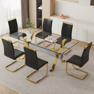 Liviah Rectangular 78.64'' L x 38.98'' W Dining Set