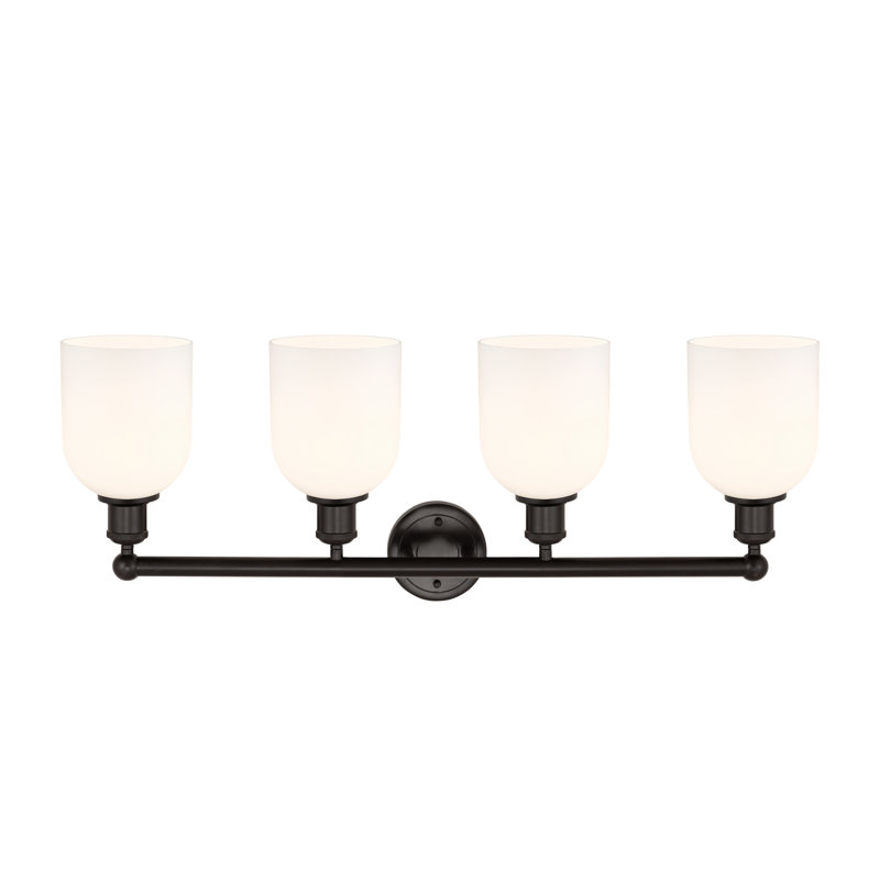 Odaniel 4 - Light Dimmable Vanity Light, Oil Rubbed Bronze, Gloss White