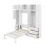 Lit escamotable simple avec casiers et armoires