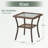 Outdoor Wicker Side Table,20X20x20 Inch All Weather Rattan Small Patio Table Square End Table For Pool Balcony Deck Porch, Brown