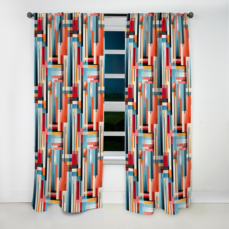 Motif rayé Urban Chic - Rideau à rayures - Rideau occultant à rayures - 1 panneau, L 52 po x L 108 po