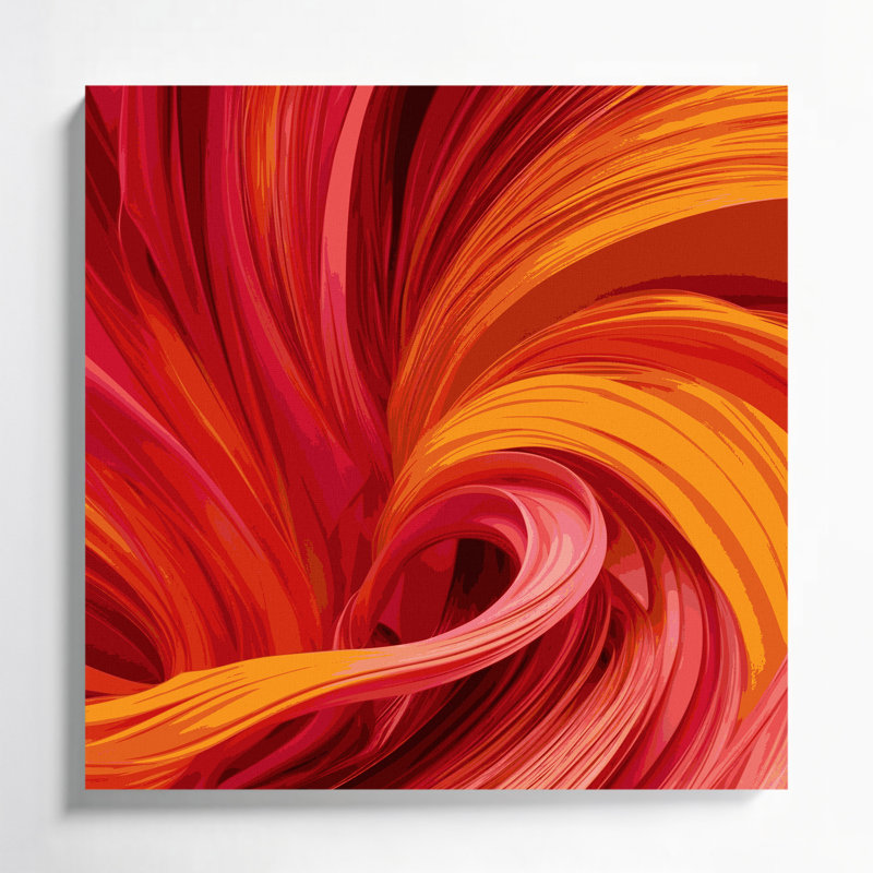 Art numérique sur toile, abstraction numérique 25, H 12 po x l 12 po