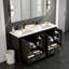 Meuble-lavabo moderne de 60 po - Portes à fermeture douce, étanches et tablettes intégrées?-1697792359