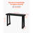 46 in Console Table, Modern Desk Behind the Couch, Wooden Rectangle Entrance Desk, Narrow Long Sofa Table Accent Stand for Hallway, Bedroom, Living Room, Foyer, Easy Assembly, Black-2100322703-2100322696