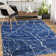 Moire Washable Abstract Indoor Rug