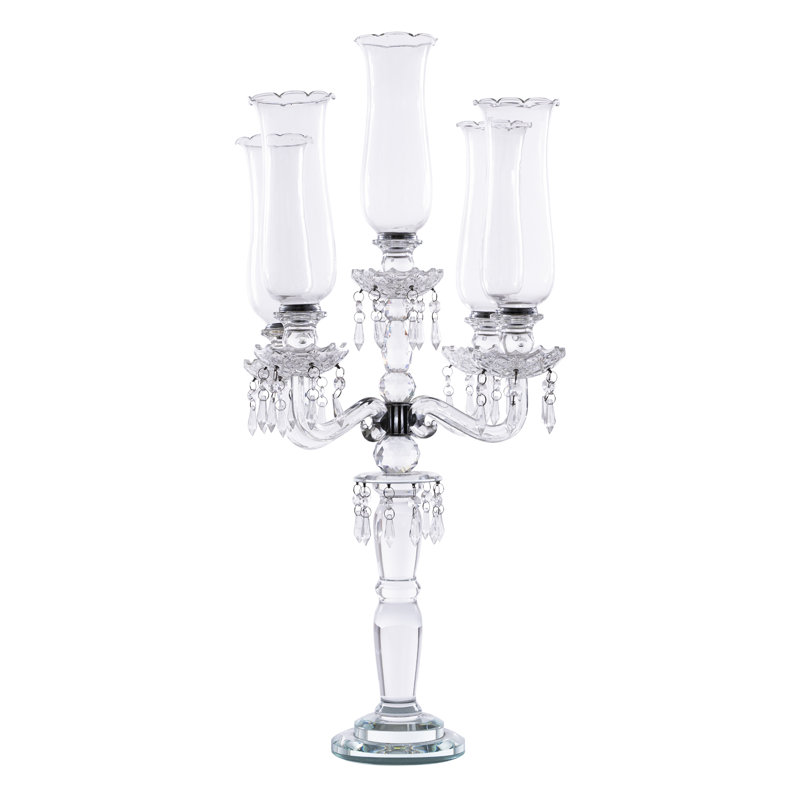 31'' H Crystal Floor Candelabra