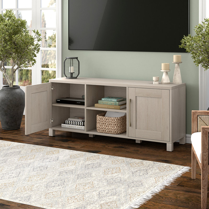 Unfinished TV Stand for TVs up to 65", Alder White
