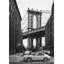 By The Manhattan Bridge (BW) - No Frame Print on Canvas-903659924