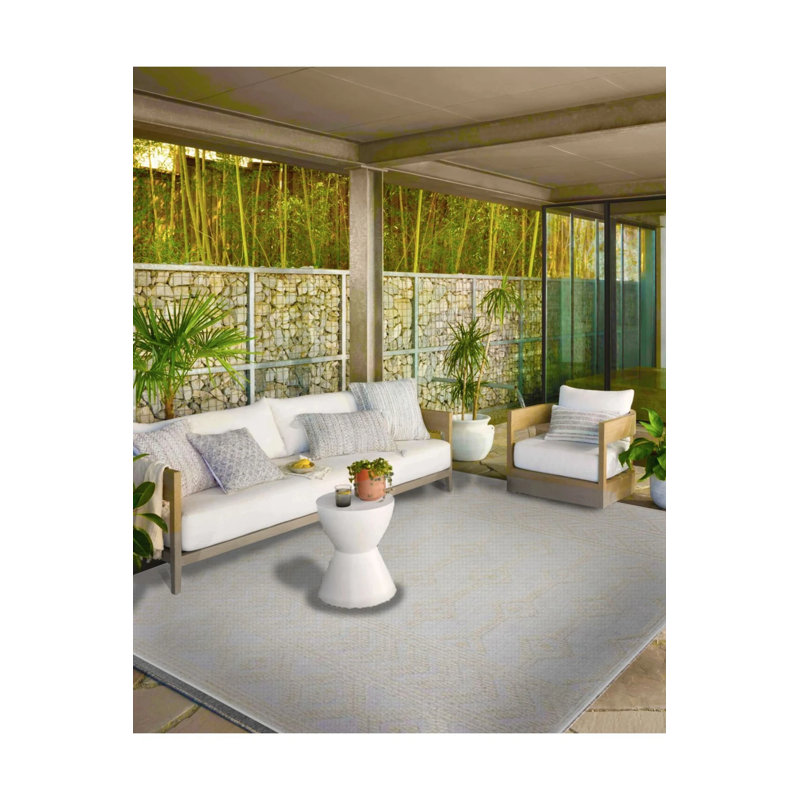 Soft Themed Patterned Woven Base Carpet And Washable Carpet, Rectangle 4' x 5'11"