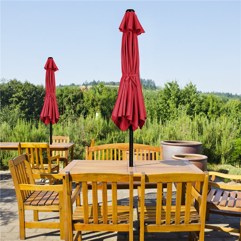 Charlean 226cm Tilt Parasol, Red