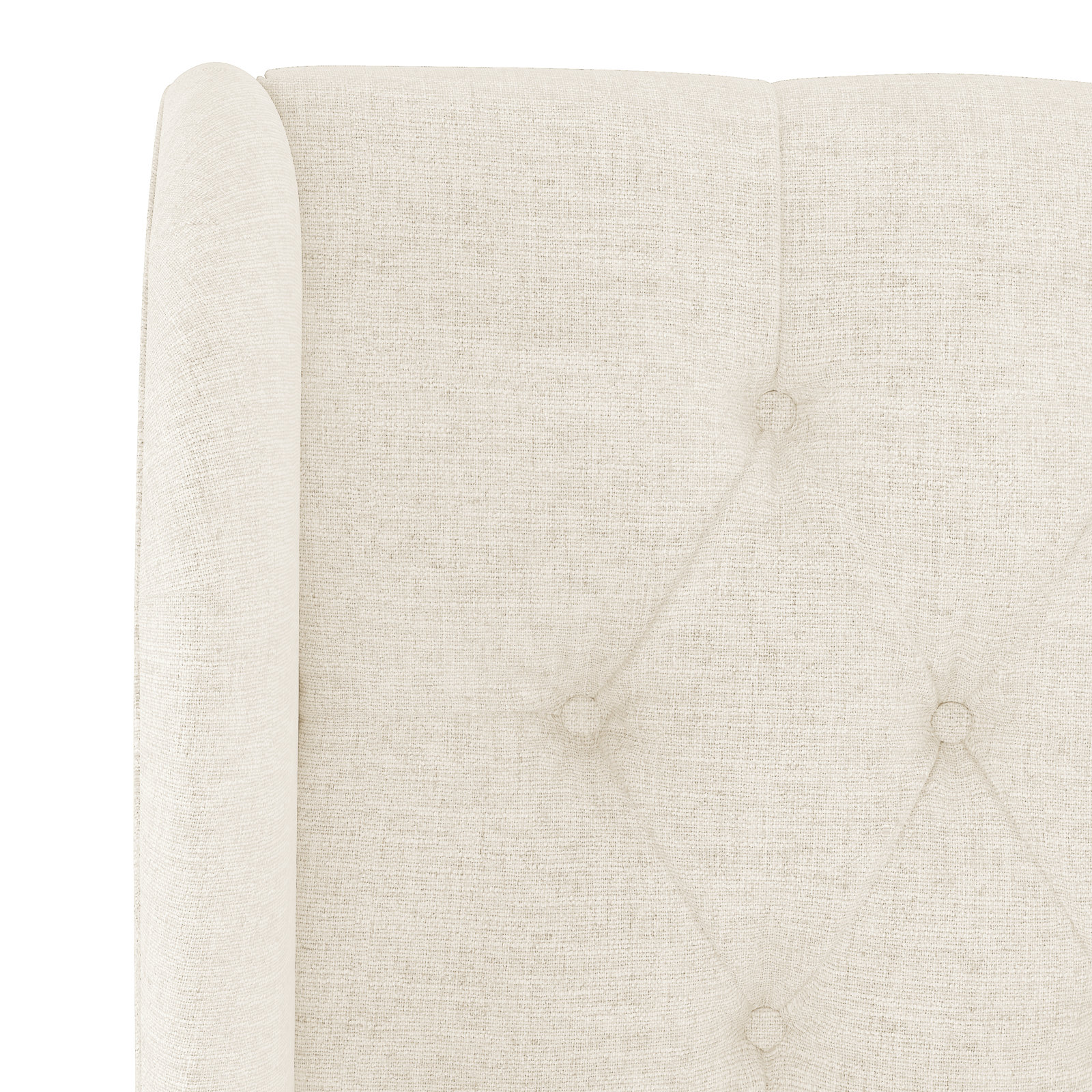 Tomey Upholstered Wingback Bed, Queen, Classic Linen Linen