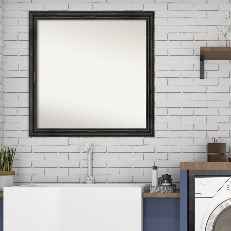 Miroir de salle de bain Rustic, 29,5 po x 29,5 po