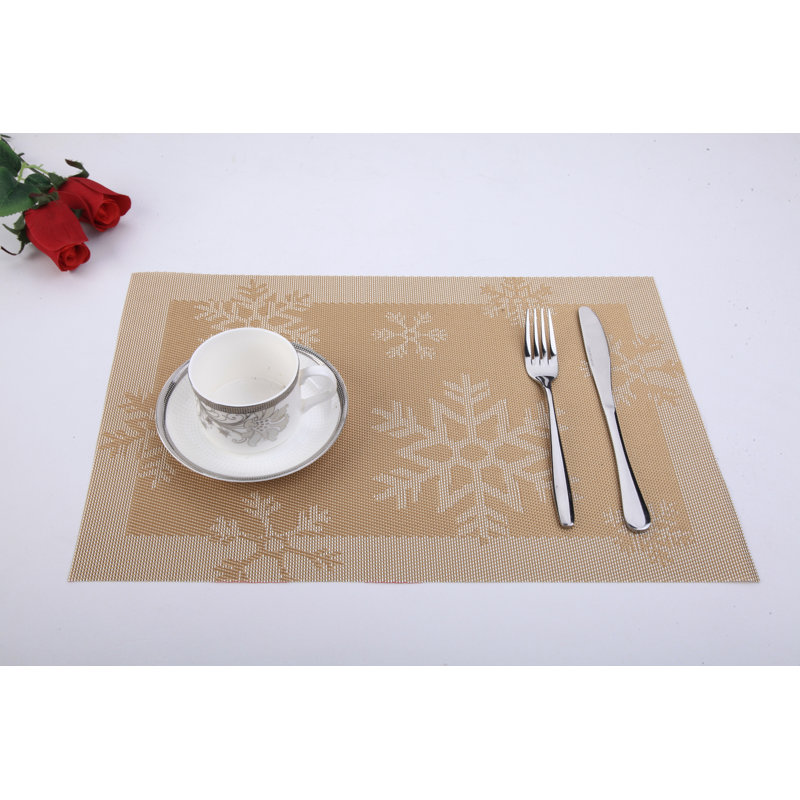 Beyah Embroidered Rectangle Placemat, Beige