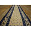 Antique Peking Hallway Runner Wool Blue Navy, Ivory Beige Cream White Rug