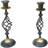 Iron and Copper Candlestick