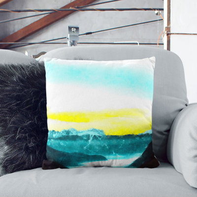 Fog Beneath the Mountain Cushion with Filling