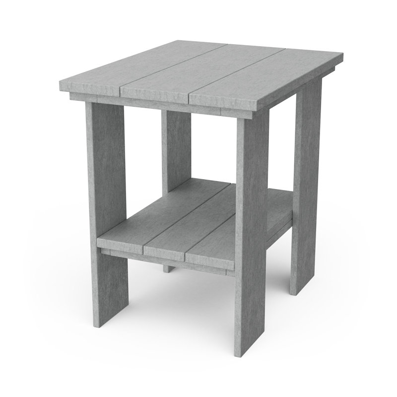 Contemporary Side Table, Light Gray